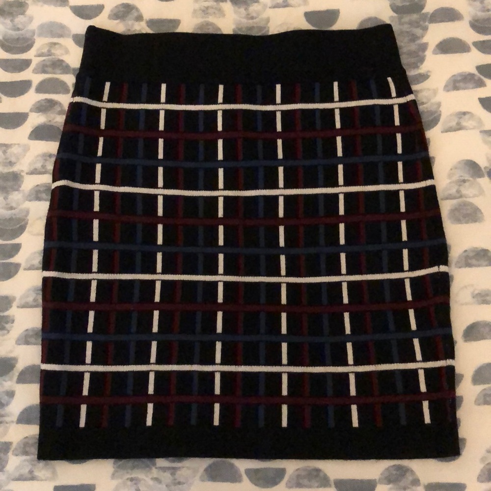 NWT BCBGeneration Black Plaid Skirt